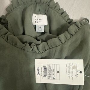 A New Day Olive Ruffle maxi dress